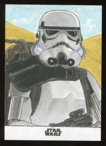 SHAOW SIONG Topps Star Wars Stormtrooper ORIGINAL ART SIGNED Artist Autograph - Picture 1 of 2