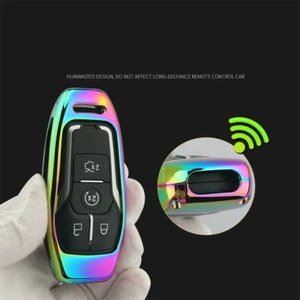 Metal Car Key Fob Case Cover For Ford Lincoln MKZ MKC MKX Mustang F-150 Explorer - Picture 1 of 4
