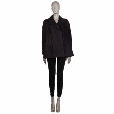 Jaqueta Gaberdine 57536 autêntica THE ROW preta algodão peito duplo 0 XXS - Imagem 1 de 4