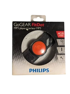 Philips GoGear FitDot 4GB MP3,WMA,WAV Player Black/Orange New/Sealed - Picture 1 of 5