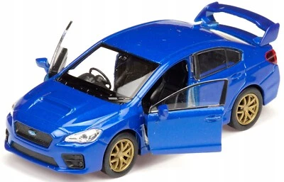 WELLY DieCast 1:34 SUBARU WRX STI BLUE New Model Car Metal in Box Scale 1/34 - Image 1 of 4