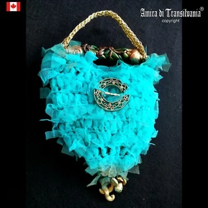 fashion bag woman accessories shoulder strap hand handle satchel tulle crochet - Picture 1 of 24