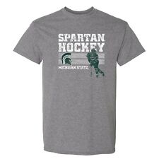 Michigan State Spartans Retro Ice Hockey T-Shirt - Graphite Heather