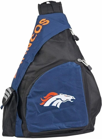 NWT NFL Denver Broncos Leadoff Slingbag Sling School Gym Travel Backpack Cover