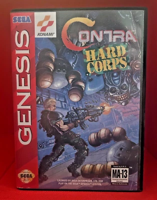 Sega Genesis Contra Hard Corps - Konami - 1994 Game, Case, Artwork, and Manual - Image 1 of 4