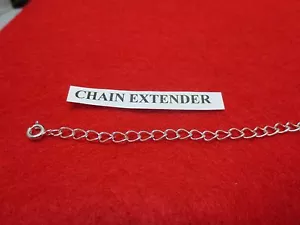 PROLUNGA COLLANA 1"-12" ARGENTO STERLING PLACCATO 4MM CON CHIUSURA ANELLO A MOLLA - Foto 1 di 2