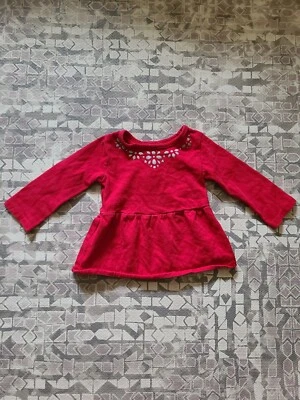 Carter's 12M праздник длинным рукавом девочки пеплум с серебряный блестящий воротник деталь - Изображение 1 из 3