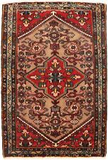 Handmade Vintage Khaki Tribal 2'5X3'7 Small Entrance Area Rug Wool Decor Carpet