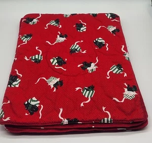 Lot vintage de 4 pièces tissu rectangle réversible matelassé 15,5 pouces x 12 pouces W - Photo 1/8