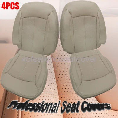 Compatível com Buick LaCrosse 2010-2013 Capa de Assento Frontal Inferior-Topo Couro Perfurado Bronzeado - Imagem 1 de 4