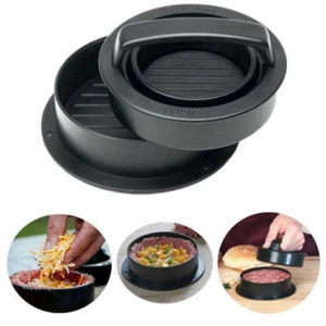 3 in 1 Stoff Burger Presse Hamburger Maschine ABS Kunststoff Rindfleisch Patty BBQ - Bild 1 von 5