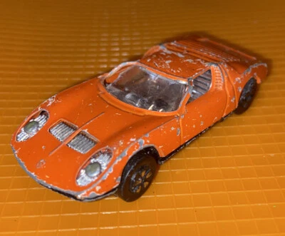 Vintage PlayArt Lamborghini Miura Rare Orange Hong Kong Original Old Car FreeShp - Image 1 of 4