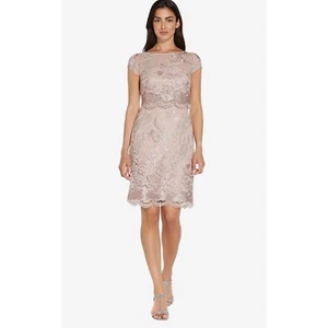 Adrianna Papell Flügelärmel bestickt Spitze Dusty Rose 10 - Bild 1 von 2