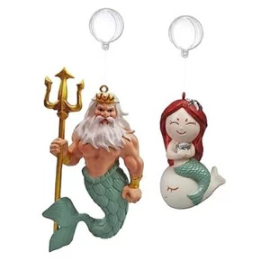 2Pcs Floating Fish Tank Decorations Mermaid and Poseidon, Mermaid & Poseidon - Picture 1 of 7