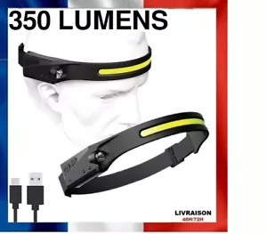 Lampe Torche Frontale Ultra Puissante Induction COB LED Avec Batterie 350 Lumens - Bild 1 von 7