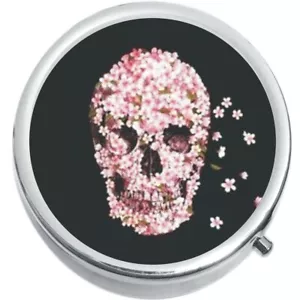 Teschio di Fiori Medicina Vitamina Compatta Portapillole - Foto 1 di 4