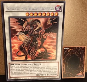 Jumbo Oversized YUGIOH CARD SCARLIGHT RED DRAGON ARCHFIEND Box Topper DOCS-EN046 - Picture 1 of 3