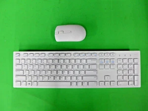 Dell Wireless White Keyboard & Mouse WK636P JP2XW - Picture 1 of 6