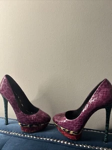 BEAUTIFUL BARELY WORN SNAKESKIN BRIAN ATWOOD HEELS!! SIZE 7!!! - Picture 1 of 5