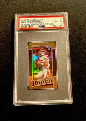 Trevor Lawrence 2021 Legacy Mini Bronze /100 #1 Rookie Prizm PSA 10 Gem Mint - Image 1 of 2