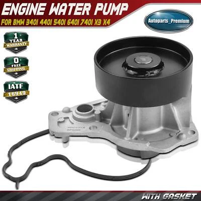 Water Pump w/ Gasket for BMW F30 F32 F33 F34 G30 G01 F22 340i 440i 540i 740i X3 - Image 1 of 4