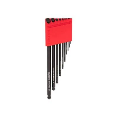 Tekton Hex Key Set Metric Ball End 10 Piece L Wrench Tool Set with Holder Red - Image 1 of 4