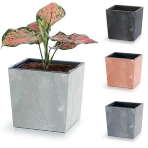 Blumenkasten Blumentopf Blumenkübel Beton-Optik Pflanzkasten Low 24cm 30cm - Bild 1 von 6