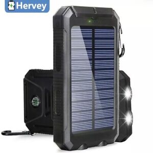 2022 Waterproof Solar Power Bank 10000000mAh Portable External Battery Charger