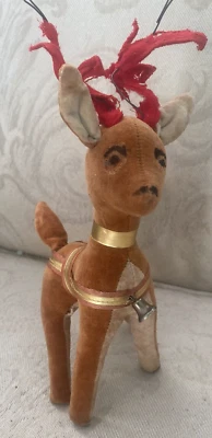 Dakin Dream Pets Marrón Pana Reno Japón Navidad Vintage Con Campana Foto 1 de 4