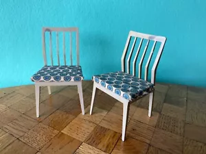 Zwei Stühle Stuhl Rülke 60er Puppenstube Puppenhaus 1:12 dollhouse chair - Bild 1 von 7