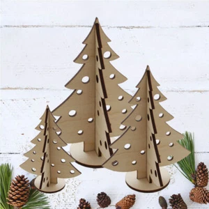 Decorazione Albero di Natale - Espositore Natalizio Gallese Legno Taglio Laser - Foto 1 di 5