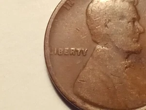 1917-S Lincoln head error cent - "L" on rim error variety - from old collection - Picture 1 of 3