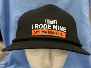 2004 I RODE MINE DAYTONA Beach BASEBALL CAP NEW BLACK - Foto 1 di 6