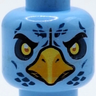 LEGO Light Blue Minifigure Head Dual-Sided Alien Chima Eagle Beak 3626cpb0900 - Image 1 of 2