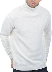 Balldiri 100% Kaschmir Herren Langarm Rollkragen Zopf Pullover 10-fädig - Bild 1 von 17