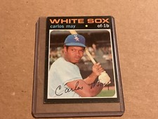 1971 Topps Baseball Card Carlos May Chicago White Sox #243 - EX - Lite Corner We