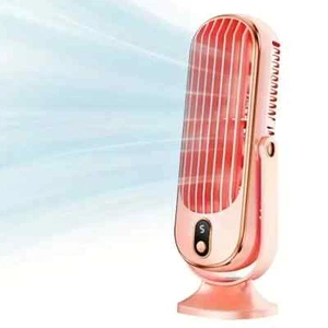 Pink Portable Wireless Mini Tower Fan 5-Speed with Silent Cooling - Picture 1 of 11
