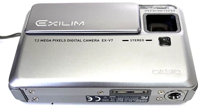 Casio Exilim EX-V7 7.2 MP Compact Digital Camera, Silver, Parts Only, Free Ship - Image 1 of 4