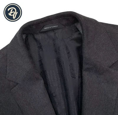 Mint! 42 R HUGO BOSS X Columbo Charcoal Grey Cashmere Blend Flannel Weight - Image 1 of 4