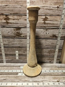 Wooden Candle Stick Holder Decor 14 Inches Large - Picture 1 of 6