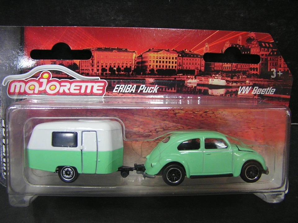 Majorette DieCast 汽车 - Eriba Puck 大众甲壳虫拖车 — 第 1/1 张图片