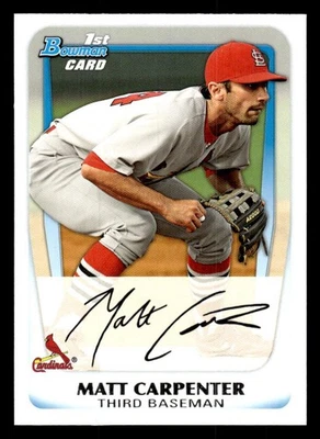 2011 BOWMAN MATT CARPENTER BP66 MINT 1ST RC BASEBALL ST. LOUIS CARDINALS - Image 1 of 2