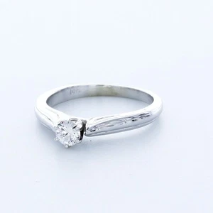 0.4 CT Certified Natural Diamond E/SI1 Round Cut 14K Gold Classic Solitaire Ring - Picture 1 of 3