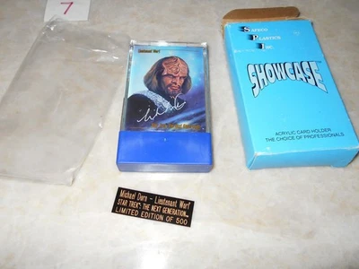 STAR TREK MICHAEL DORN "WORF" AUTOGRAFIADO Vitrina Star Trek Next Generation Certificado de Autenticidad Foto 1 de 4