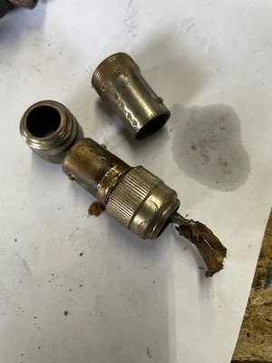 1928 Buick headlight connectors plugs wiring - Image 1 of 2