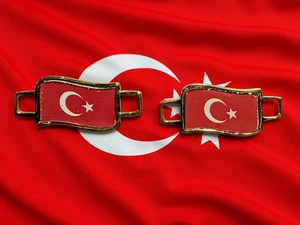 Turkey Flags Shoes Boot Lace Keeper From Brooklyn Maker - Picture 1 of 3
