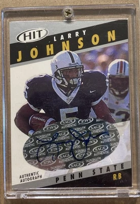 Larry Johnson 2003 Sage Hit - Authentic Autograph - Penn State 🏈 - Image 1 of 2