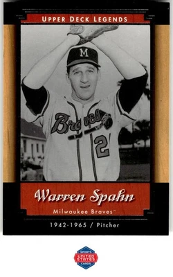 2001 Upper Deck Legends #48 Warren Spahn - Image 1 of 2