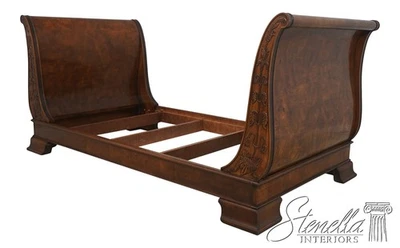 70577:HENREDON Burl Wood Charles X 双人尺寸雪橇床 — 第 1/4 张图片