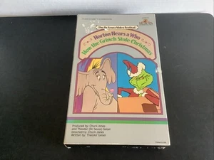 Dr. Seuss Video Festival: Horton Hears A Who How the Grinch Stole Christmas VHS - Picture 1 of 8